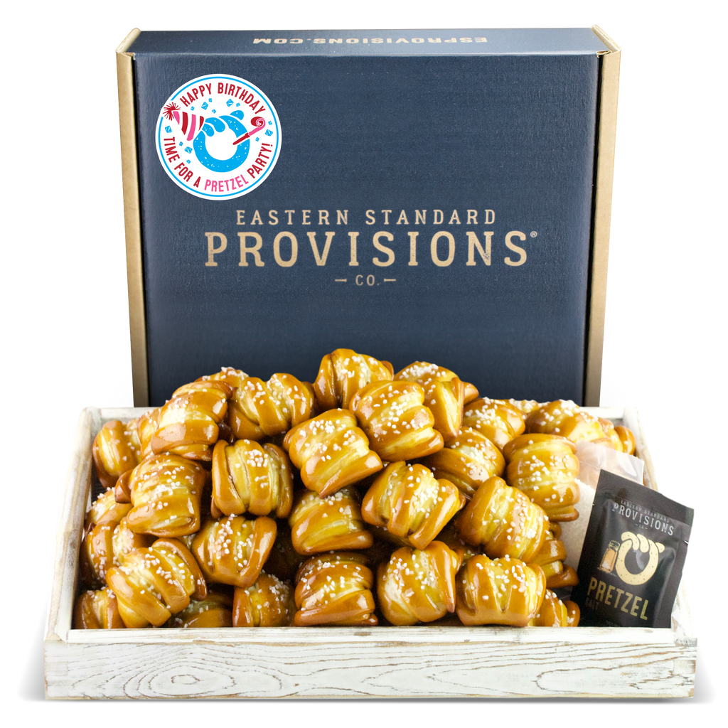 One-Timer Bites Soft Pretzel Box - Happy Birthday