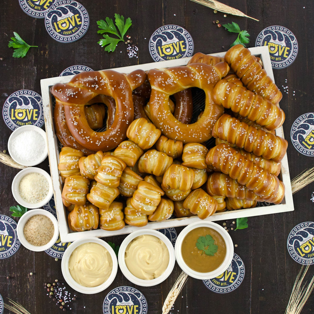 Soft Pretzels, Salts & Sauces Variety Box - ESPCO