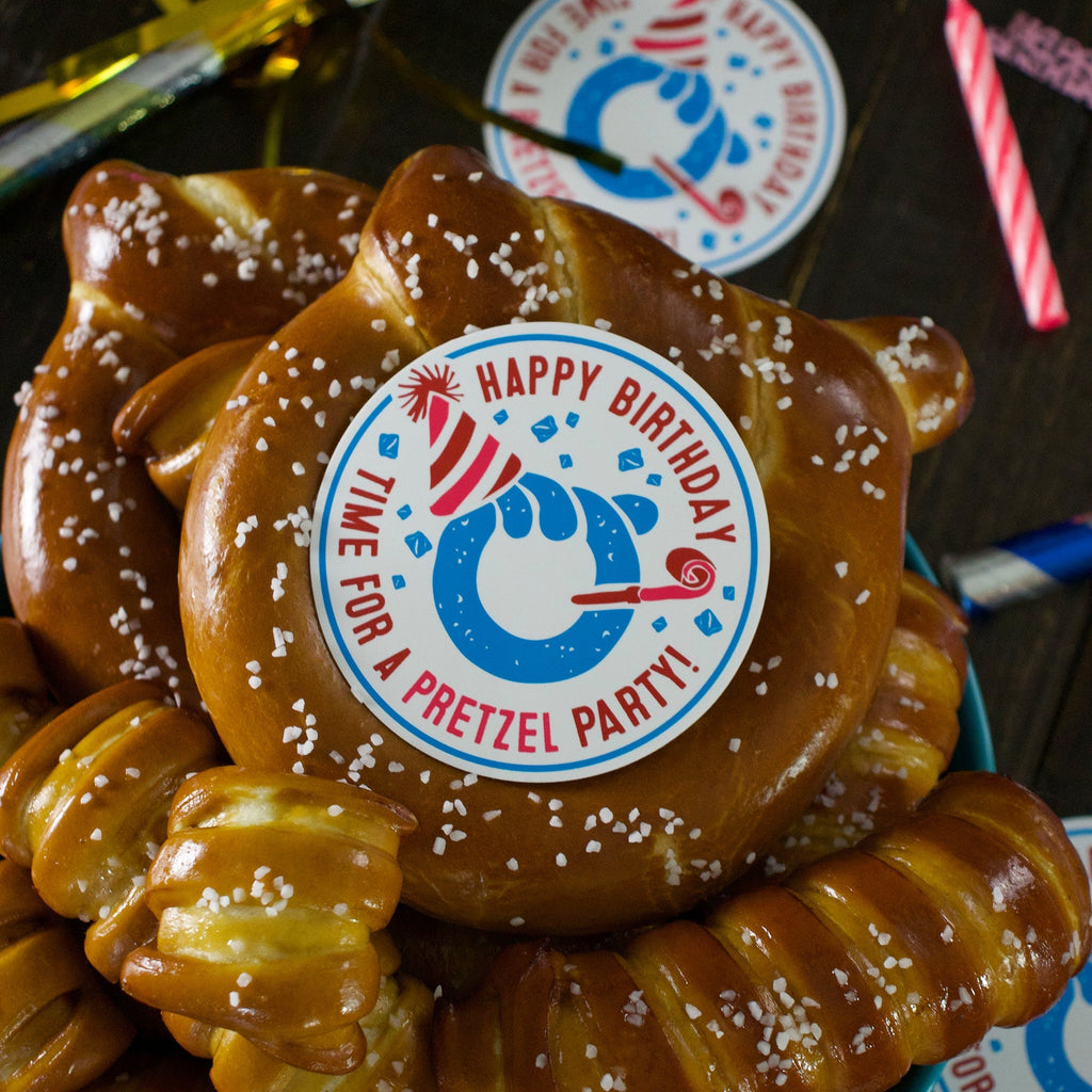 Soft Pretzels & Sauces Variety Box - Happy Birthday