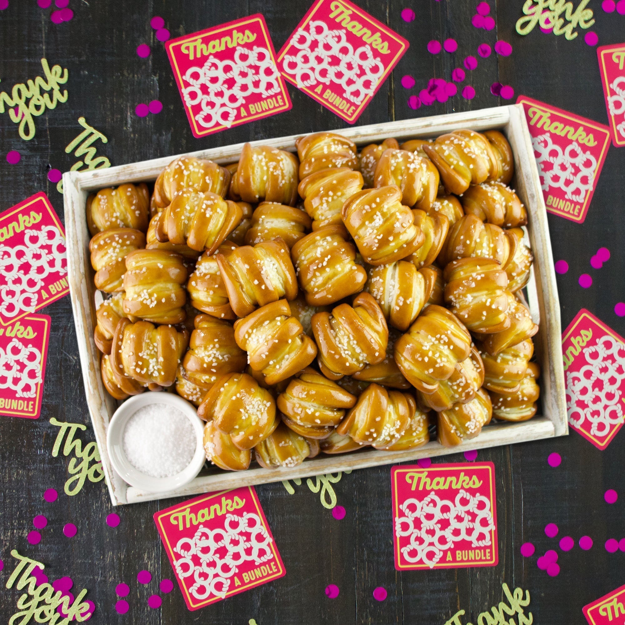 One-Timer Bites Soft Pretzel Box - Thank You