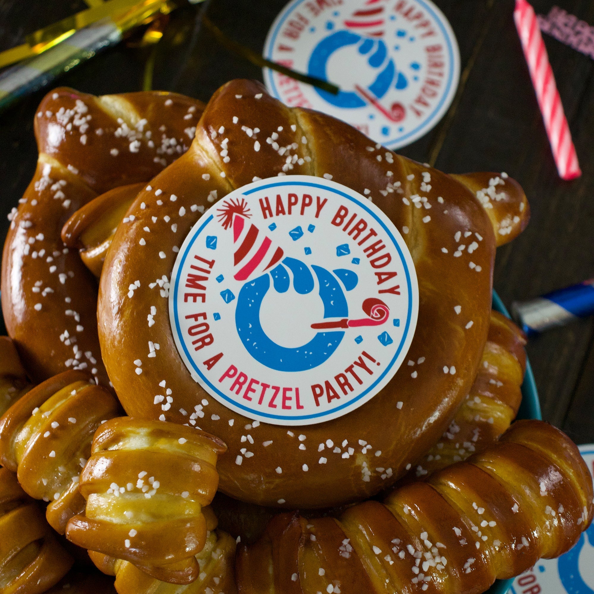 Wheelhouse Signature Soft Pretzel Box - Happy Birthday